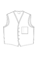 Load image into Gallery viewer, Black 4-Button Unisex Vest with 1 Pocket