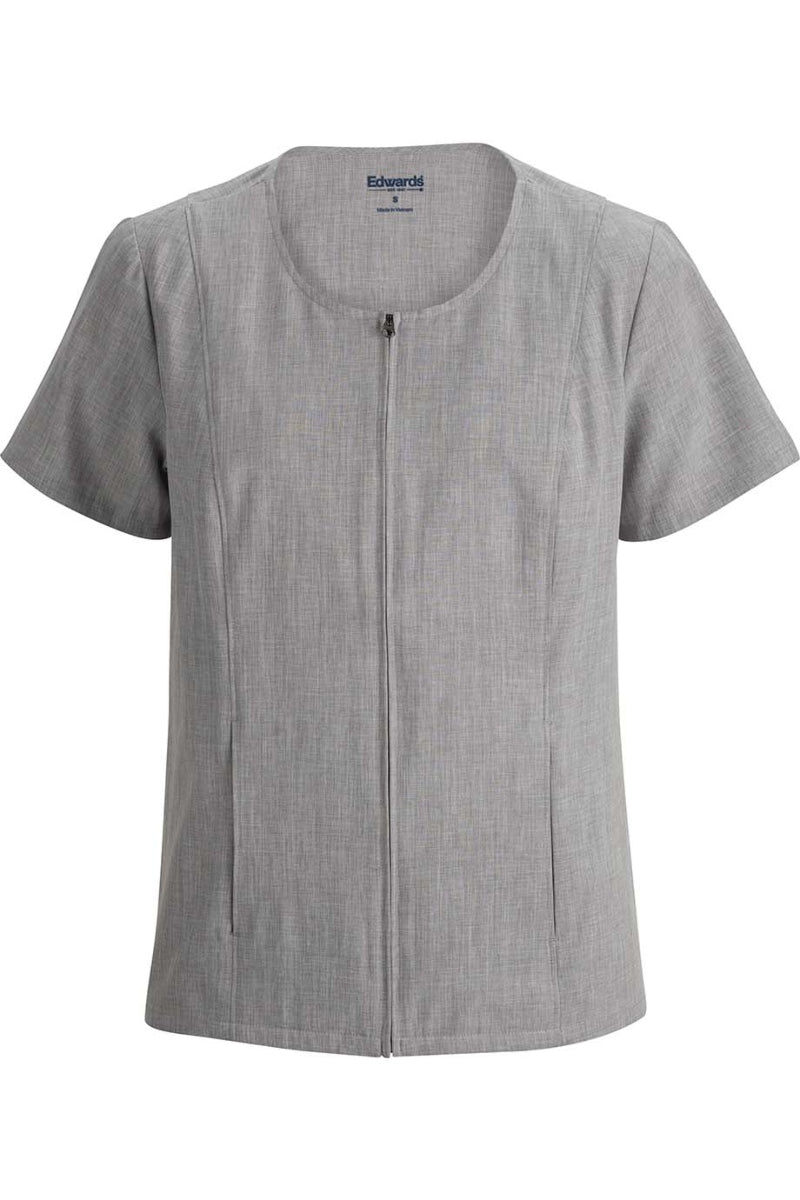 Ladies' Melange Full-Zip Tunic - Cool Grey Heather