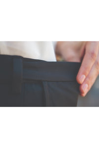 Ladies' Microfiber Flat Front Dress Pant - Navy