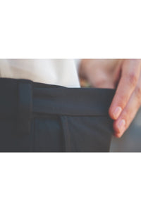 Ladies' Microfiber Flat Front Dress Pant - Black