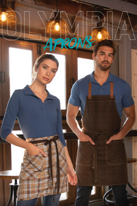 Olympia Half Bistro Apron (2 Pocket Reversible)