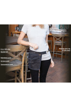 Load image into Gallery viewer, Indy Hipster Navy Black Waist Apron