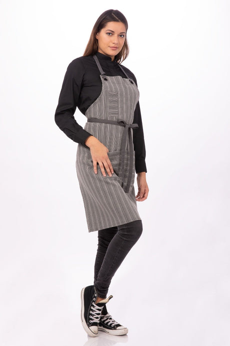 Brooklyn Dark Grey Bib Apron