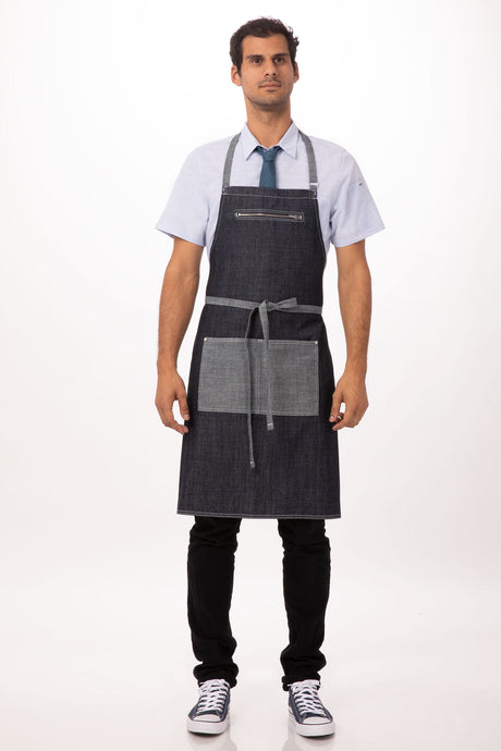 Manhattan Indigo Blue Denim Bib Apron