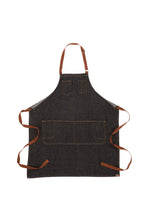 Load image into Gallery viewer, Memphis Black Denim Bib Apron