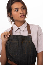 Load image into Gallery viewer, Memphis Black Denim Bib Apron