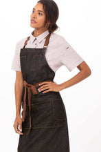 Load image into Gallery viewer, Memphis Black Denim Bib Apron