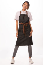 Load image into Gallery viewer, Memphis Black Denim Bib Apron