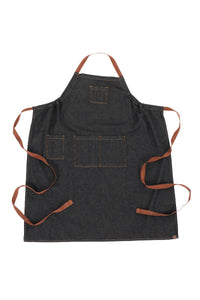 Memphis Black Denim Chefs Bib Apron