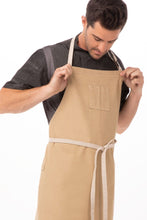 Load image into Gallery viewer, Austin Natural Chefs Bib Adjustable Apron (1 Pocket)