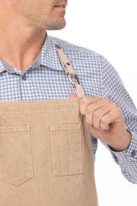 Austin Natural Bib Adjustable Apron (2 Pockets)