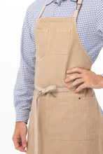 Load image into Gallery viewer, Austin Natural Bib Adjustable Apron (2 Pockets)