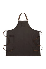 Load image into Gallery viewer, Boulder Black &amp; Brown Chefs Bib Apron