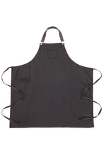 Load image into Gallery viewer, Boulder Black &amp; Purple Chefs Bib Apron