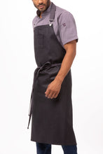 Load image into Gallery viewer, Boulder Black &amp; Purple Chefs Bib Apron