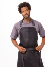 Load image into Gallery viewer, Boulder Black &amp; Purple Chefs Bib Apron