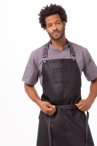 Boulder Black & Purple Chefs Bib Apron