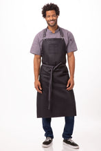 Load image into Gallery viewer, Boulder Black &amp; Purple Chefs Bib Apron