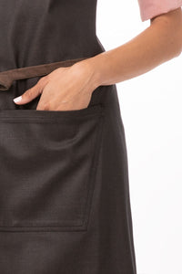 Boulder Black & Brown Bib Apron