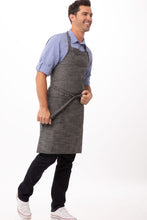 Load image into Gallery viewer, Corvallis Black &amp; Steel Grey Bib Apron