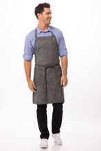 Load image into Gallery viewer, Corvallis Black &amp; Steel Grey Bib Apron