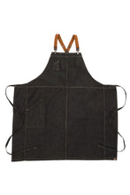 Load image into Gallery viewer, Berkeley Black Denim Chef&#39;s Bib Apron