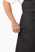 Load image into Gallery viewer, Berkeley Black Denim Chef&#39;s Bib Apron