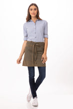 Load image into Gallery viewer, Uptown Blue-Taupe Half Bistro Apron