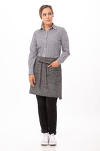 Load image into Gallery viewer, Corvallis Black &amp; Steel Grey Half Bistro Apron