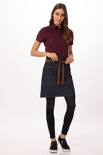 Load image into Gallery viewer, Memphis Indigo Blue Denim Half Bistro Apron