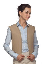 Load image into Gallery viewer, Cardi / DayStar Khaki No Buttons Unisex Vest with No Pockets