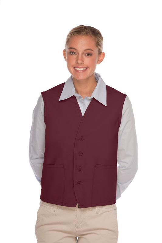 Cardi / DayStar Maroon 4-Button Unisex Vest with 2 Pockets