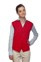 Load image into Gallery viewer, Cardi / DayStar Red 4-Button Unisex Vest with 1 Pocket