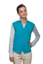 Load image into Gallery viewer, Cardi / DayStar Turquoise 4-Button Unisex Vest with 1 Pocket