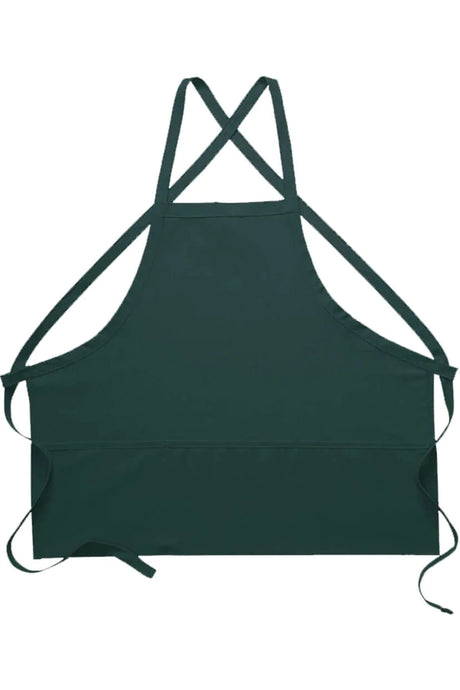 Cardi / DayStar Hunter Green Deluxe Criss Cross Bib Apron (3 Pockets)