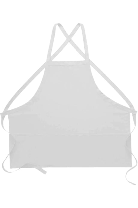 Cardi / DayStar White Deluxe Criss Cross Bib Apron (3 Pockets)