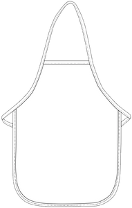 Charcoal Kid's XL Bib Apron (No Pockets)