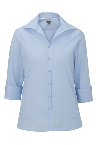 Edwards XXS Ladies' 3/4 Sleeve Poplin - Light Blue