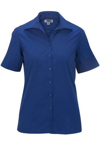 Edwards XXS Ladies' Short Sleeve Poplin - Royal Blue