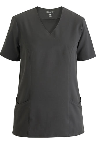 Edwards XXS Ladies' Steel Grey Power Stretch Mock Wrap Tunic