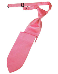 Cardi Pre-Tied Bubblegum Herringbone Necktie