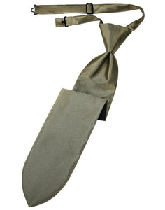 Cardi Pre-Tied Champagne Herringbone Necktie