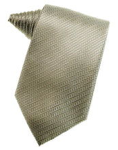 Load image into Gallery viewer, Cardi Self Tie Champagne Herringbone Necktie