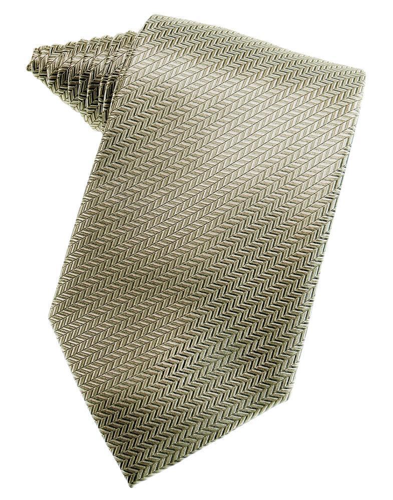 Cardi Self Tie Champagne Herringbone Necktie