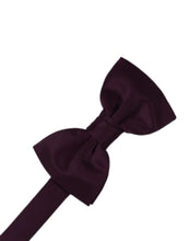 Load image into Gallery viewer, Cardi Berry Luxury Satin Bow Tie