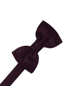 Cardi Berry Luxury Satin Bow Tie