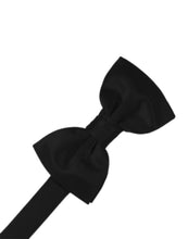 Load image into Gallery viewer, Cardi Black Luxury Satin Bow Tie