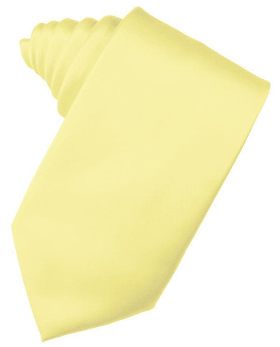 Cardi Self Tie Canary Luxury Satin Necktie