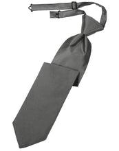 Load image into Gallery viewer, Cardi Pre-Tied Charcoal Luxury Satin Necktie