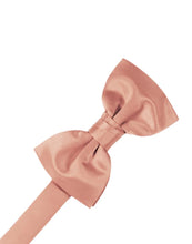 Load image into Gallery viewer, Cardi Coral Luxury Satin Bow Tie